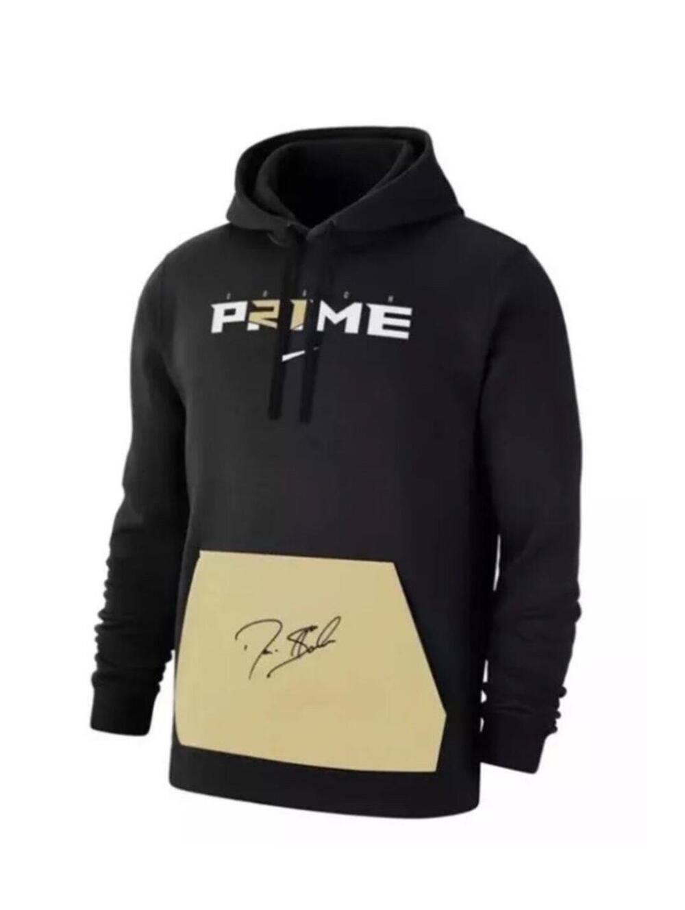 NWT Nike Men's Coach Prime Deion Sanders 2.0 Black Pullover Hoodie Sz Small - Picture 2 of 2